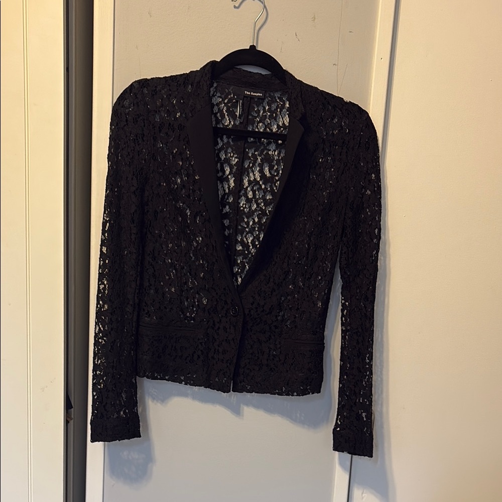 The Kooples Black Lace Blazer